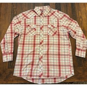 Vintage Wrangler Pearl Snap Button Down, Men's size 2XL